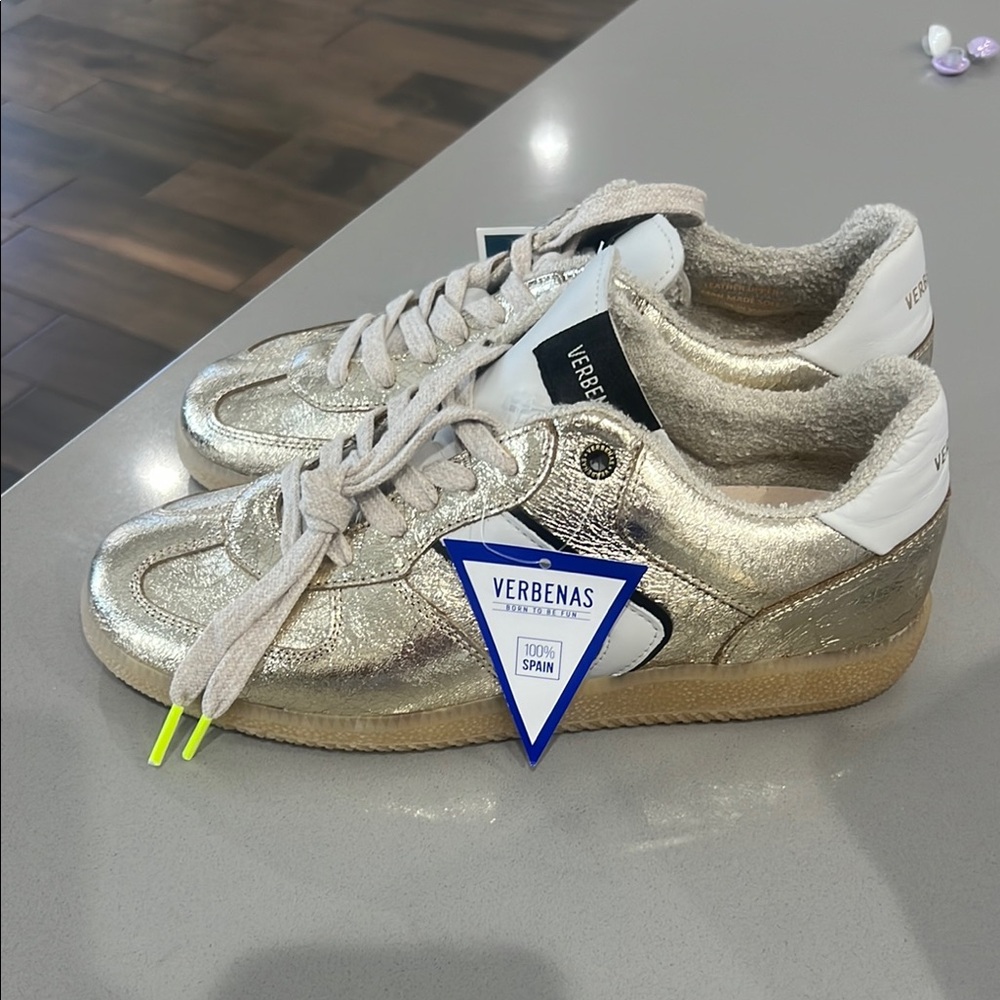 Women's Gold Sneakers